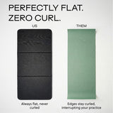 Stakt Foldable Yoga Mat Pro, 2 in 1 with Premium Textured Grip, Non Slip, Folding Exercise and Fitness Mat for Pilates, Strength Training, and High Impact Workouts - Black
