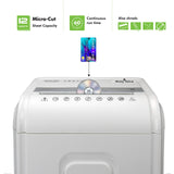 AU1275MA Professional Grade 12-Sheet Micro-Cut Paper and CD/Credit Card Shredder/ 60 Minutes Continuous Run Time, White/Gray Aurora