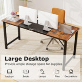 Conference Table Set of 4, Meeting Room Table with Metal Frame & Adjustable Foot Pads