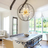 Modern Large Black and Gold Crystal Chandelier for Entryway High Ceiling
