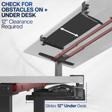 VIVO Black Extra Large Clamp-on 34 x 11 in Keyboard Tray, MOUNT-KB15EB