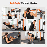 YOLEO Smith Machine with Independent Dual-Pulley System, 1800LBS Adjustable Cable Crossover Squat Rack, Multi-Functional Power Cage for Home Gym