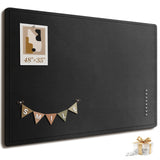 Large Bulletin Board, 48 X 35 Inches Felt Cork Board with 40 Pushpins, Foldable Felt Notice Pin Board Photo Display Board with Self-Adhesive Tape for Office Home School (Black, 48x35 inch)