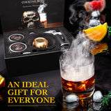 Old Fashioned Smoker Kit, Whiskey Bourbon Cocktail Smoker Kit With 4 Flavored Wood Chips, Torch (No Butane) Smoke Top Cocktail Bar Kit, Gift for Whiskey Lovers, Dad, Husband, Men