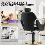 Barber Chair, Salon Chair for Hair Stylist, Height Adjustable Hydraulic Hair LOUVIXA