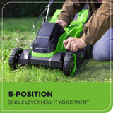 Greenworks 40V 14” Brushless (Push) Cordless Lawn Mower, 4.0Ah Battery and Charger