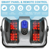 TISSCARE Shiatsu Foot Massager with Heat: FSA Eligible HSA Foot Massager for Neuropathy, Plantar Fasciitis and Pain Relief-Massage Feet/Leg/Calf/Ankle at Home/Office, Gifts for Women and Men(Gray)
