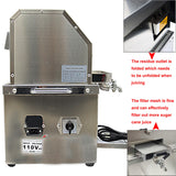 HQHAOTWU Sugarcane Juicer Electric Sugarcane Press Desktop Sugarcane Ginger Sorghum Stalk Press Sugarcane Juice Extractor 3 Stainless Steel Rollers Juice Press Machine 300Kg/H with 2 Knives 110V