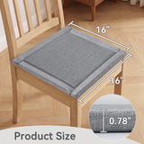 Dining Chair Cushions Set of 4, Woven & Memory Foam Kitchen Chair Pads