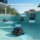 Beatbot Sora 10 Cordless Pool Vacuum Robot for Inground & Above Ground Pools, 6800 GPH Suction, Floor/Wall/Waterline/Shallow Area Cleaning, Waterline Parking, 300 Mins Runtime,Royal Blue