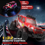 Highmall 1:32 High Speed 20 KM/H Monster Remote rc Car with LED Light Rechargeable Battery, Remote Drifting rc Car Rotate 360° - Boys Toys Suitable for Birthday Mother's Day