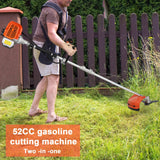 Haibinsuo Lawn Mower, 52CC Gas Weed Trimmer, Cordless Hedge Trimmer, 2-Stroke Brush Cutter, Brush Orange