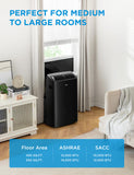 Midea Duo 14,000 BTU (12,000 BTU SACC) High Efficiency Inverter Ultra Quiet Portable Air Conditioner, with Heat up to 550 Sq. Ft., Works with Alexa/Google Assistant, with Remote Control & Window Kit