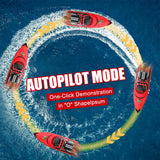 Hitish RC Boat for Kids Adults 2.4GHz Remote Control Boats with LED Light for Pool Lakes Water, 20MPH Fast Speed Racing Jet Boat, Boat Toy for Boys Girls, 2 Rechargeable Batteries 40+ Mins, Red