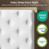 BedStory Extra Firm King Size Mattress 14 Inch, Hybrid Mattress for Back Pain Relief & Heavy People, Zoned Lumbar Support, No Sagging Pocket Spring Mattress in a Box, Made in USA, 10-Year Warranty
