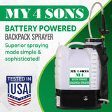 M4 Battery Powered Backpack Sprayer with 15ft Hose & Spray Pistol