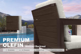PURPLE LEAF Outdoor Counter Stool Set of 2 Modern Aluminum Stool, Bronze