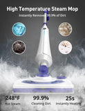 1300W Steam Mop Cleaner with Detergent Dispenser, 25s Fast Heating Floor Steamer for Hardwood and Tiles, Lightweight Carpet & Upholstery Steamer with 2 Washable Pads