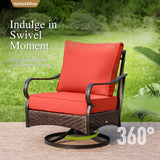 Sophia & William Metal Patio Furniture Set with Fire Pit Table, 5 Pieces