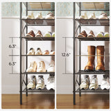 YATINEY 8 Tier Shoe Rack, Shoe Storage Organizer, Large Capacity Shoe Shelf Holds 32 Pairs of Shoes, Sturdy and Stable, for Entryway, Hallway, Closet, Dorm Room, Rustic Brown SS08BR