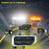 OEM Style Auxiliary Switch Bank Kit,Aux Switch Panel Dash 4 Buttons 4x30A for Wrangler JL 2018-2023 & Gladiator JT 2019-2023
