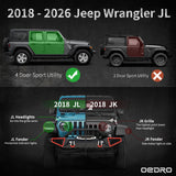 OEDRO 6 Inch Running Boards Compatible with 2018-2026 Jeep Wrangler JL