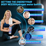 feknunc Hydrogen Water Bottle Generator, Portable Rechargeable Hydrogen Water, Hydrogen Water Ionizer Machine, with SPE/PEM Technology, for Home Office Travel Fitness Drinking