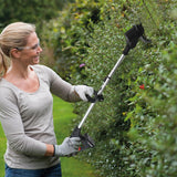 ALSO GO 21V Electric Weed Eater with Wheels,Cordless Battery Weed Wacker with Charger, 3 in 1 Brush Cutter/String