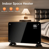 SUNDATE Convection Heater Wifi Control, Indoor Space Heater, 1500W Electric Heating with Remote Control, Digital Display, Fast Heating, 24H Timers for Living Room, Bedroom, Office