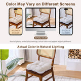 Chair Cushions for Dining Chairs Set of 4,3.5" Thick Kitchen Table Chair Pads with Ties,Non Slip Backing and Covers