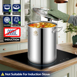ARC 32QT Stock pot Seafood Boil Pot and Propane Stove Outdoor Cooker, Stainless Steel Crawfish Boil Pot with Basket and Steamer Rack, Burner for Outdoors Cooking and Steaming