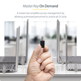 StarTech 25-Pack Universal Laptop Lock, 6.6ft, TAA (2m)