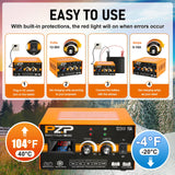 PZ.P 12V 24V Manual Battery Charger Maintainer, 0 to 15A Arbitrarily Adjustable Car Battery Trickle Charger PZ.P