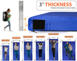 3 INCH Thick Memory Foam Camping Pad Futon Mattress, Portable Floor Sleeping Mat Sleepover Guest Bed Gaialoop