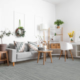 Sorbus 120 Sq. Ft. Wood Grain Floor Tiles Foam Mat EVA Interlocking Mats Tile 3/8-Inch Thick Flooring Wood Puzzle Exercise Mats w/Borders - Home Playroom Basement, Apartment, Trade Show, Baby, Dance