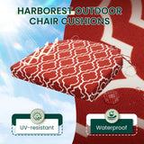 Outdoor Chair Cushions Set of 4, Water Resistant Patio Chair Cushions with Ties