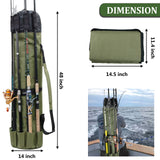 AGOOL Fishing Rod Case Pole Bag Reel Case Large Capacity Waterproof Travel Carry Bag Fishing Gifts for Men