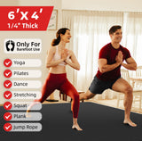 Extra Large Yoga Mat – 72"x48" or 78"x57", Non-Slip TPE Exercise Mat for Women & Men, Available in 1/4" to 1/2" Thickness, for Home Gym, Yoga, Pilates & Barefoot Workouts, with Towel, Straps & Carry Bag
