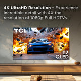 TCL 65 Inch Class T7 Series | 4K QLED HDR | 65T7, 2025 Model | 120HZ-144HZ High Brightness Smart Google TV Dolby Atmos Audio | Voice Remote Alexa Gaming Streaming Television