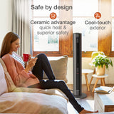 Oscillating All Season Tower Fan and Space Heater in One for Home with Adjustable Thermostat, Tip-Over Switch Lasko
