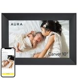 Aura HD Digital Picture Frame | Carver: The Best Frame for Gifting (Black, 10")