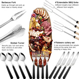 Camping Cooking Set- 31 Pcs Camping Utensils Camping Essentials Camping Gear for Camp Kitchen Cooking and Grilling