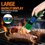 AMMZO Digital Meat Thermometer for Grilling, Candy Thermometer Instant Read Food Thermometer Waterproof with Backlight (Green)
