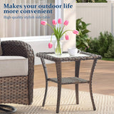 Outdoor Swivel Rocking Chair Patio Set (3-Piece)