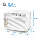Window Air Conditioner 5000 BTU, Cools Up to 150 Square Feet White BLACK+DECKER