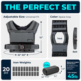 Gymnastics Power Weighted Vest Adjustable for Men and Women – Workout Weight Training Vest for Fitness, Running, Strength, Exercise & Cross Training
