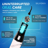 Water Flosser for Teeth, Cordless Oral Irrigator, Portable Dental Flosser with 300ML Tank, 4 Cleaning Modes, IPX7 Waterproof, Rechargeable Water Floss Pick for Braces, Gum Care & Travel (Black)