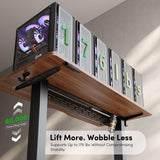 FEZIBO Electric Standing Desk with L-Shaped Crossbar & Cable Management System, 48 x 24 Inches Sit Stand up Desk, Adjustable Height Standing Desk for Home Office, Black Walnut