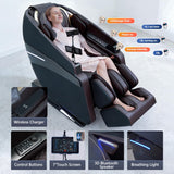 Vosaky 4D Massage Chairs Full Body Recliner with Heat Zero Gravity 57'' SL Track Shiatsu Massage Chair for Home Office with AI Voice, 7" Touch Screen, Wireless Charging,Neck & Shoulder Relief
