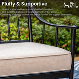 PHI VILLA 7 Piece, Outdoor Dining Set, 60"x38" Table, 1.57" Umbrella Hole